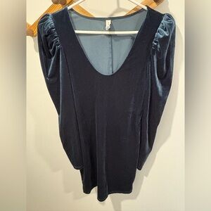 Gentle Fawn Midnight Blue Velvet Dress